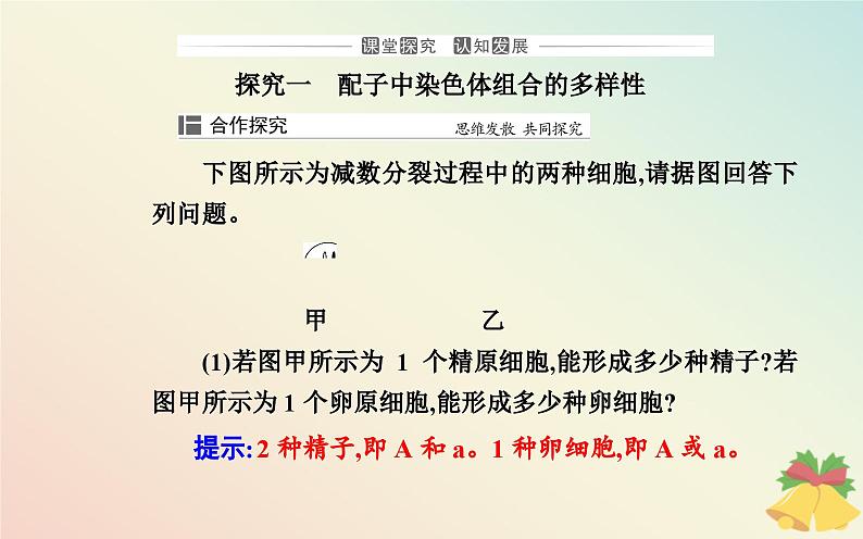 新教材2023高中生物第2章基因和染色体的关系第1节减数分裂和受精作用第2课时受精作用课件新人教版必修2第7页