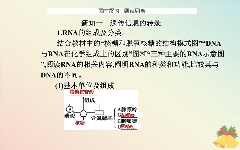 新教材2023高中生物第4章基因的表达第1节基因指导蛋白质的合成课件新人教版必修203