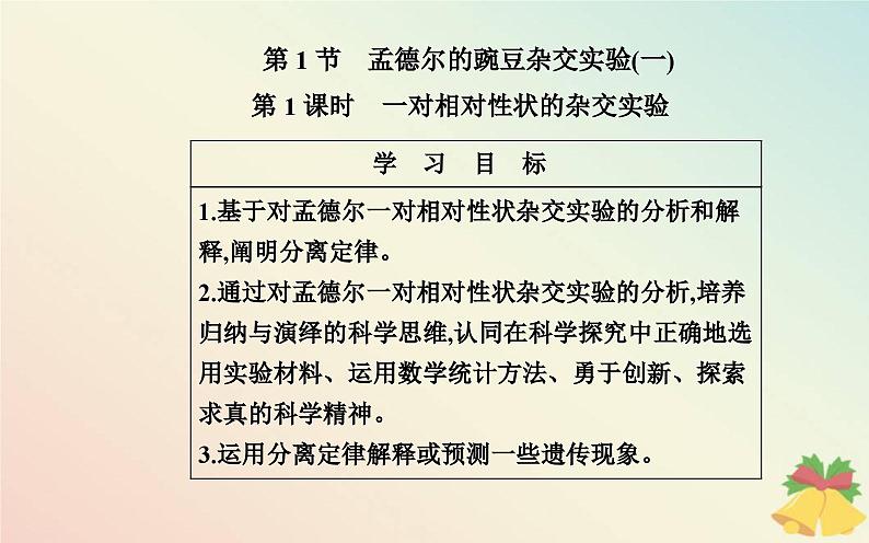 新教材2023高中生物第1章遗传因子的发现第1节孟德尔的豌豆杂交实验一课件新人教版必修2第2页