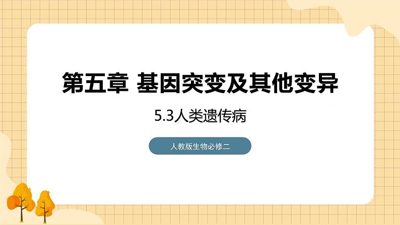 5.3 人类遗传病 课件 人教版生物必修201