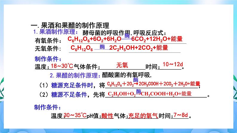 1.1传统发酵技术的应用 课件 人教版生物选择性必修302