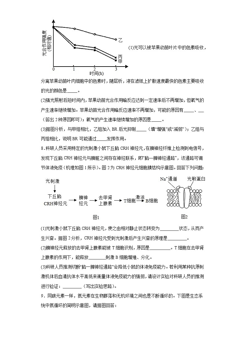 2023届四川省资阳中学高三模拟考试理综生物试题（含解析）03