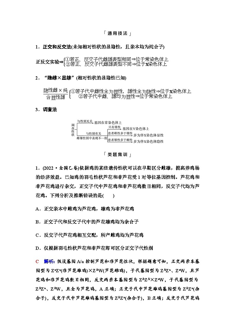 2024届高考生物一轮复习第5单元实验探究系列3遗传类实验的设计学案02