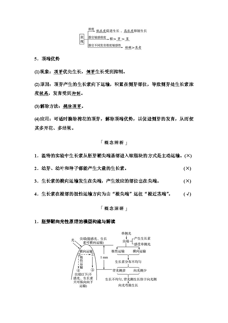 2024届高考生物一轮复习第8单元第29课植物生命活动的调节学案03