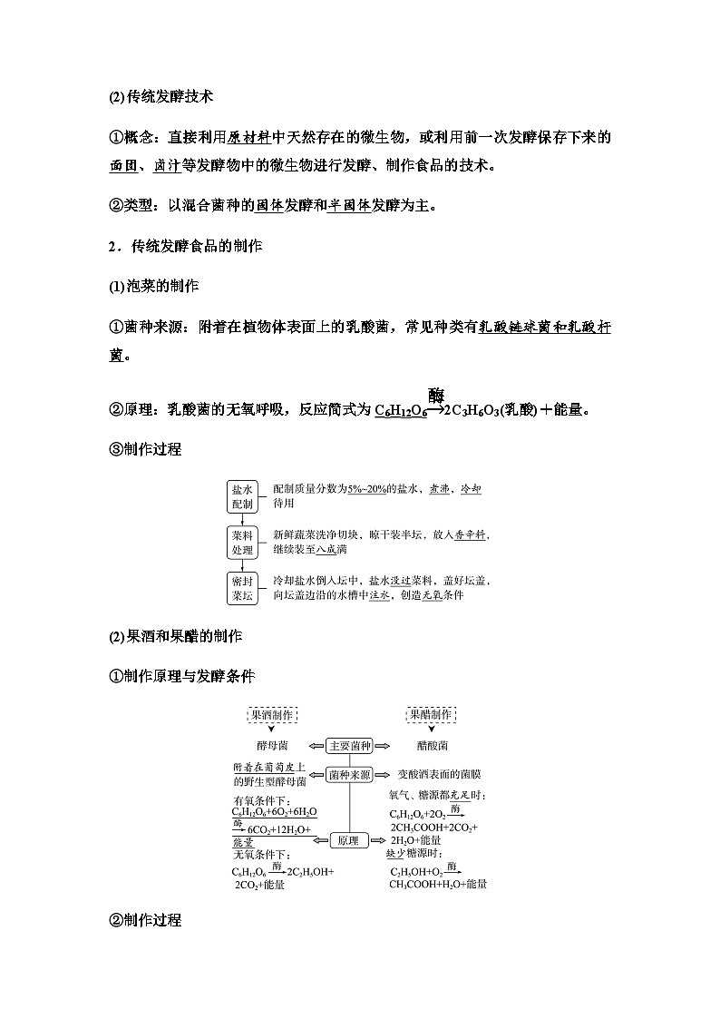 2024届高考生物一轮复习第10单元第35课传统发酵技术的应用发酵工程及其应用学案第2页