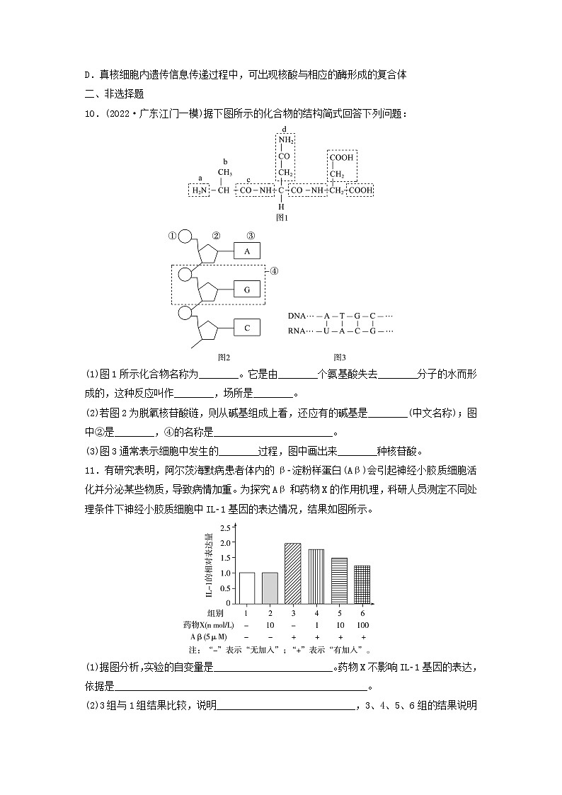 课时质量评价3蛋白质和核酸---2024版高考生物一轮总复习第3页