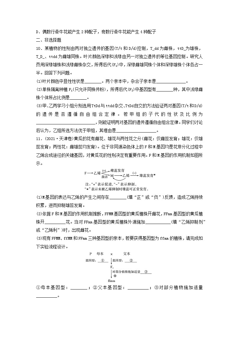 课时质量评价15基因的自由组合定律---2024版高考生物一轮总复习 试卷03