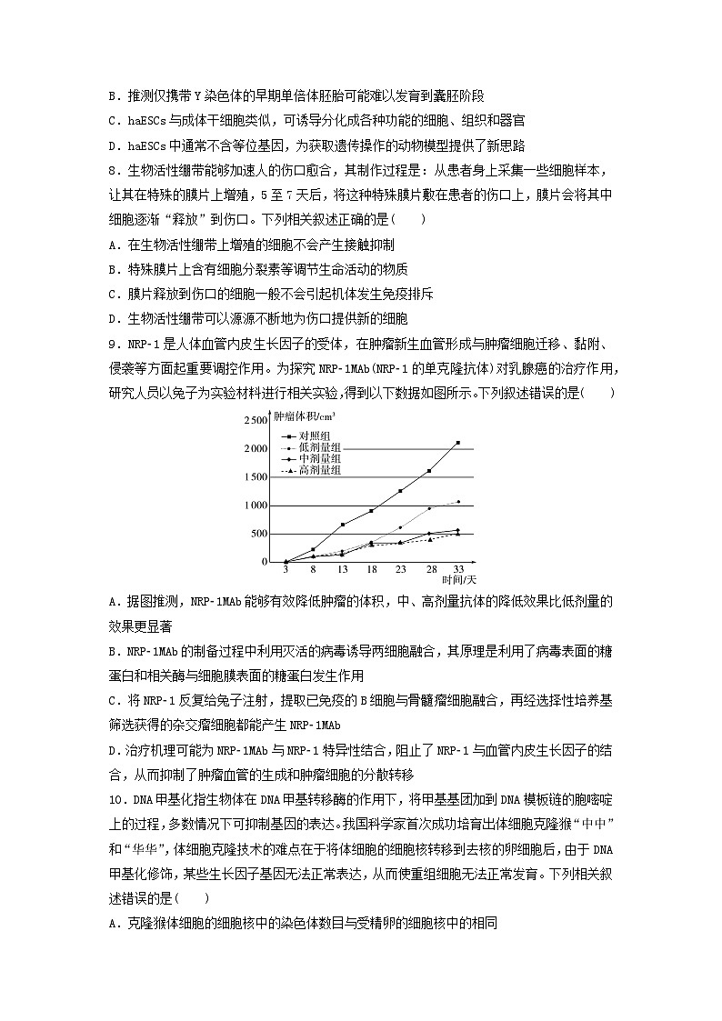 课时质量评价38动物细胞工程---2024版高考生物一轮总复习第3页
