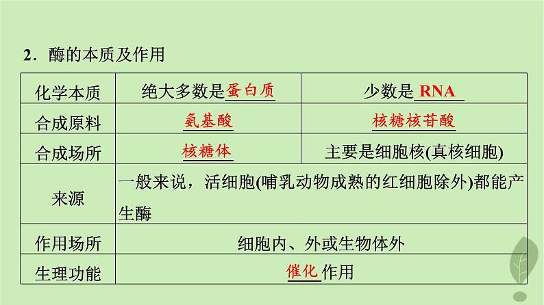 2024版高考生物一轮总复习第3单元细胞的能量供应和利用第7课酶和ATP课件第5页