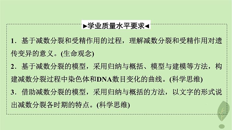 2024版高考生物一轮总复习第4单元细胞的生命历程第12课减数分裂和受精作用课件第2页