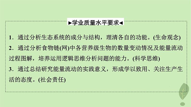 2024版高考生物一轮总复习第9单元生物与环境第32课生态系统的结构与能量流动课件02