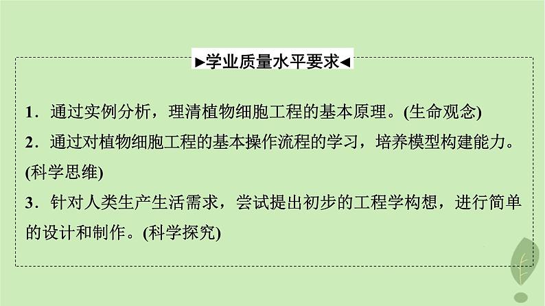 2024版高考生物一轮总复习第10单元生物技术与工程第37课植物细胞工程课件02