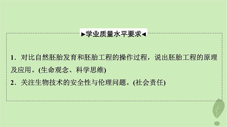 2024版高考生物一轮总复习第10单元生物技术与工程第39课胚胎工程生物技术的安全性与伦理问题课件02