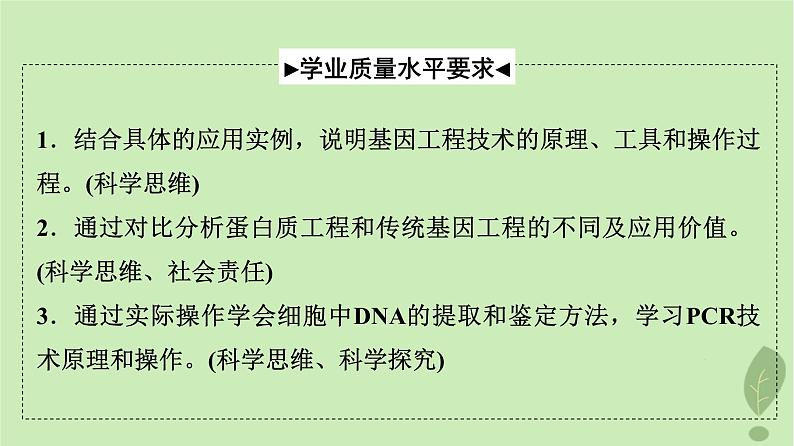 2024版高考生物一轮总复习第10单元生物技术与工程第40课基因工程课件02