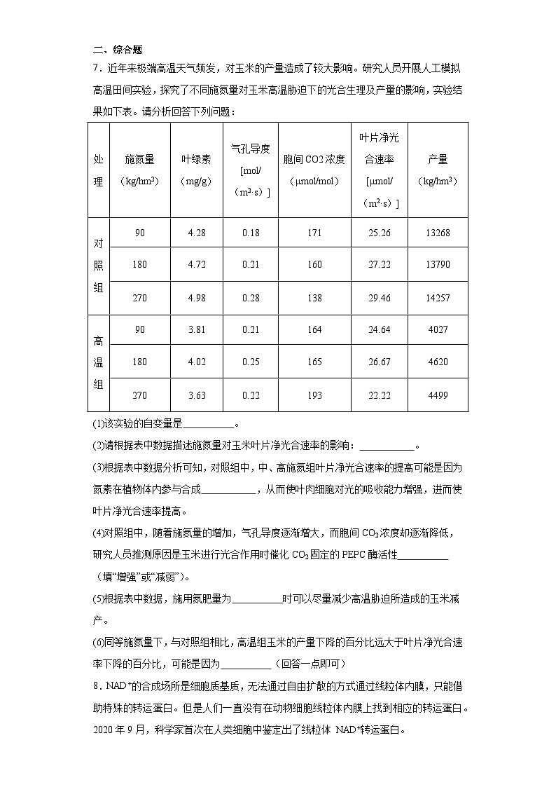 四川省绵阳市南山中学实验学校2022-2023学年高三上学期二诊模拟生物试题（含解析）03