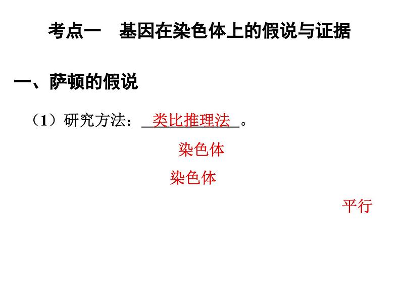 2023届高三生物一轮复习：基因在染色体上与伴性遗传 课件02