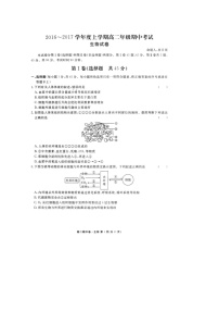 河北省衡水中学2016-2017学年高二上学期期中考试生物试题（扫描版）