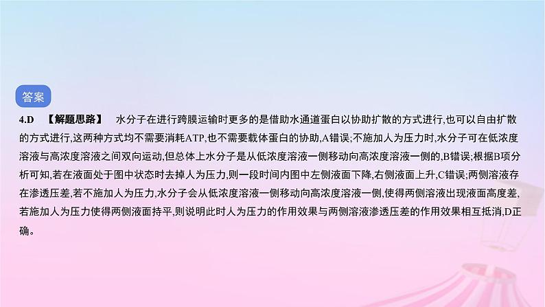 2023_2024学年新教材高中生物专题一细胞的代谢一作业课件新人教版必修108
