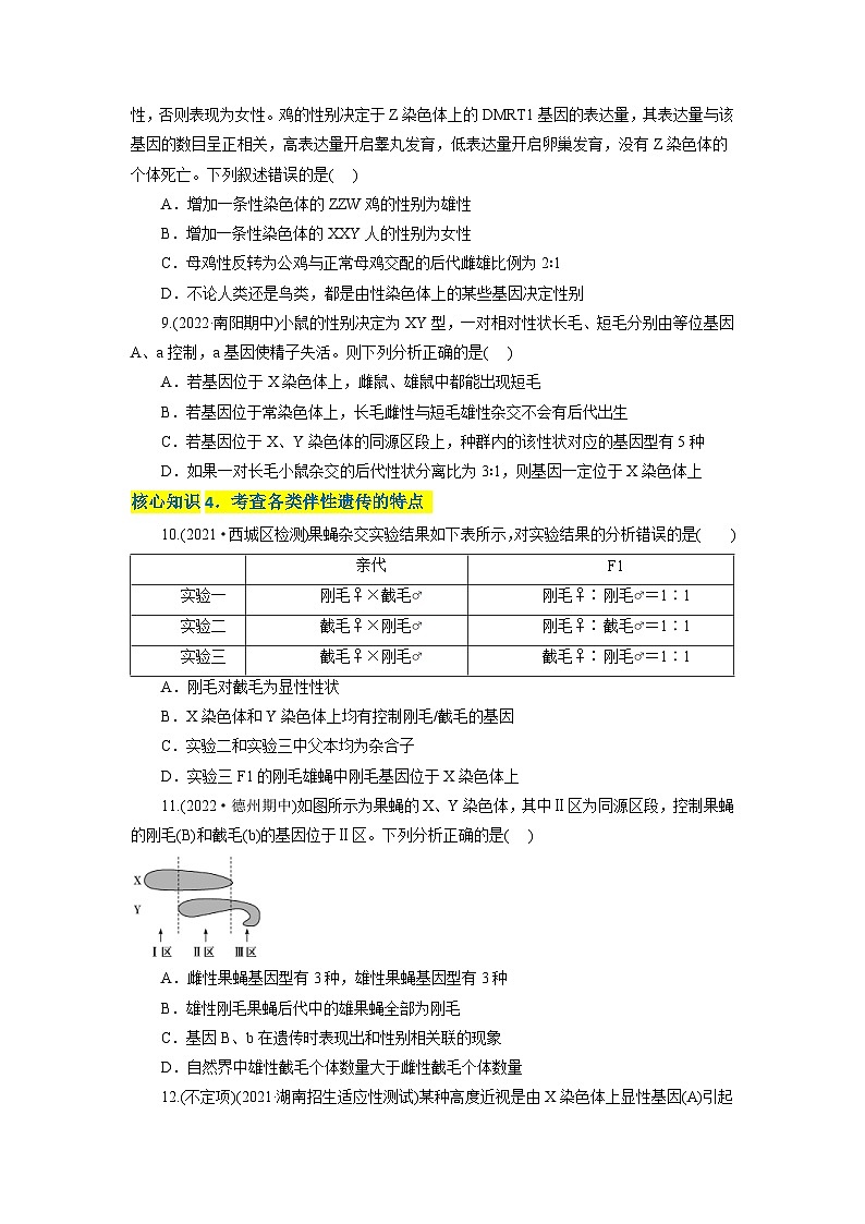人教版(必修二)高中生物分层训练AB卷第2章  基因和染色体的关系（A卷·知识通关练）（2份打包，原卷版+教师版）03