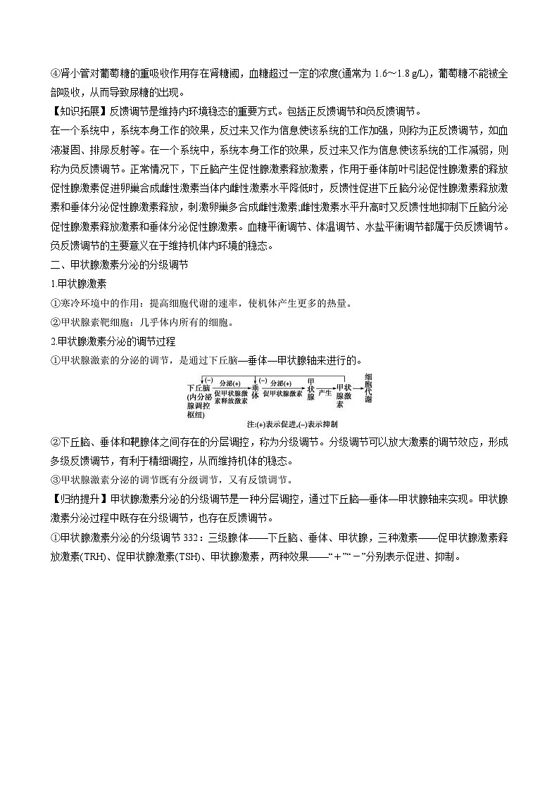 人教版(选择性必修一)高中生物同步精品讲义3.2 激素调节的过程（原卷版）第3页