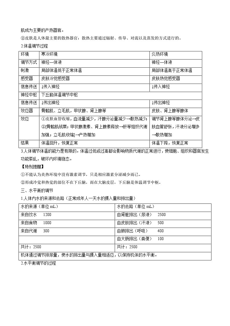 人教版(选择性必修一)高中生物同步精品讲义3.3 体液调节与神经调节的关系（2份打包，原卷版+教师版）03