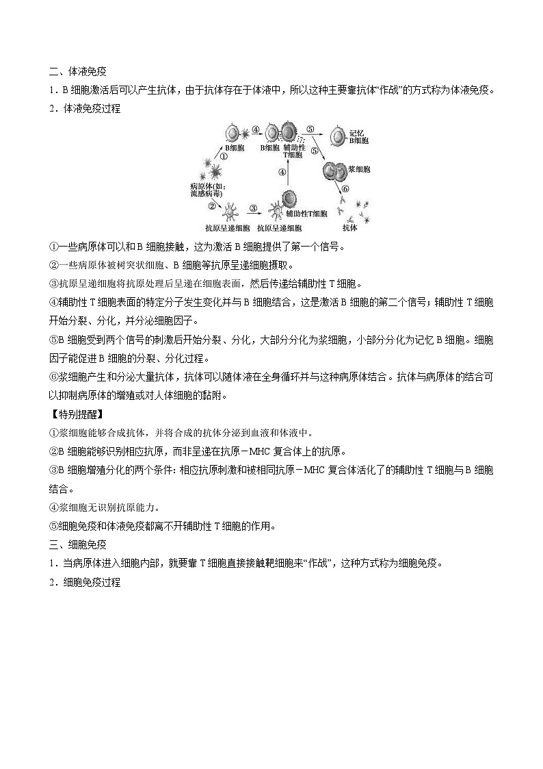 人教版(选择性必修一)高中生物同步精品讲义4.2 特异性免疫（2份打包，原卷版+教师版）02