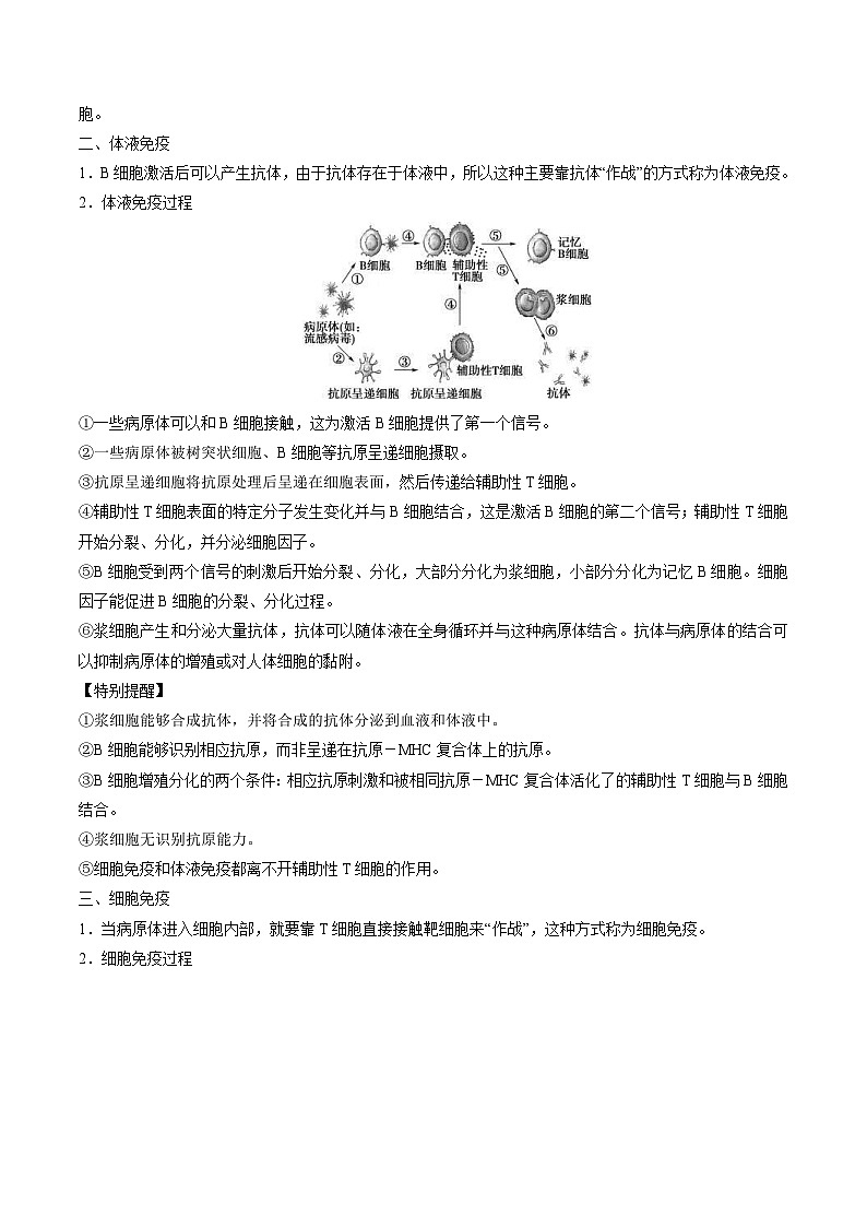 人教版(选择性必修一)高中生物同步精品讲义4.2 特异性免疫（2份打包，原卷版+教师版）02