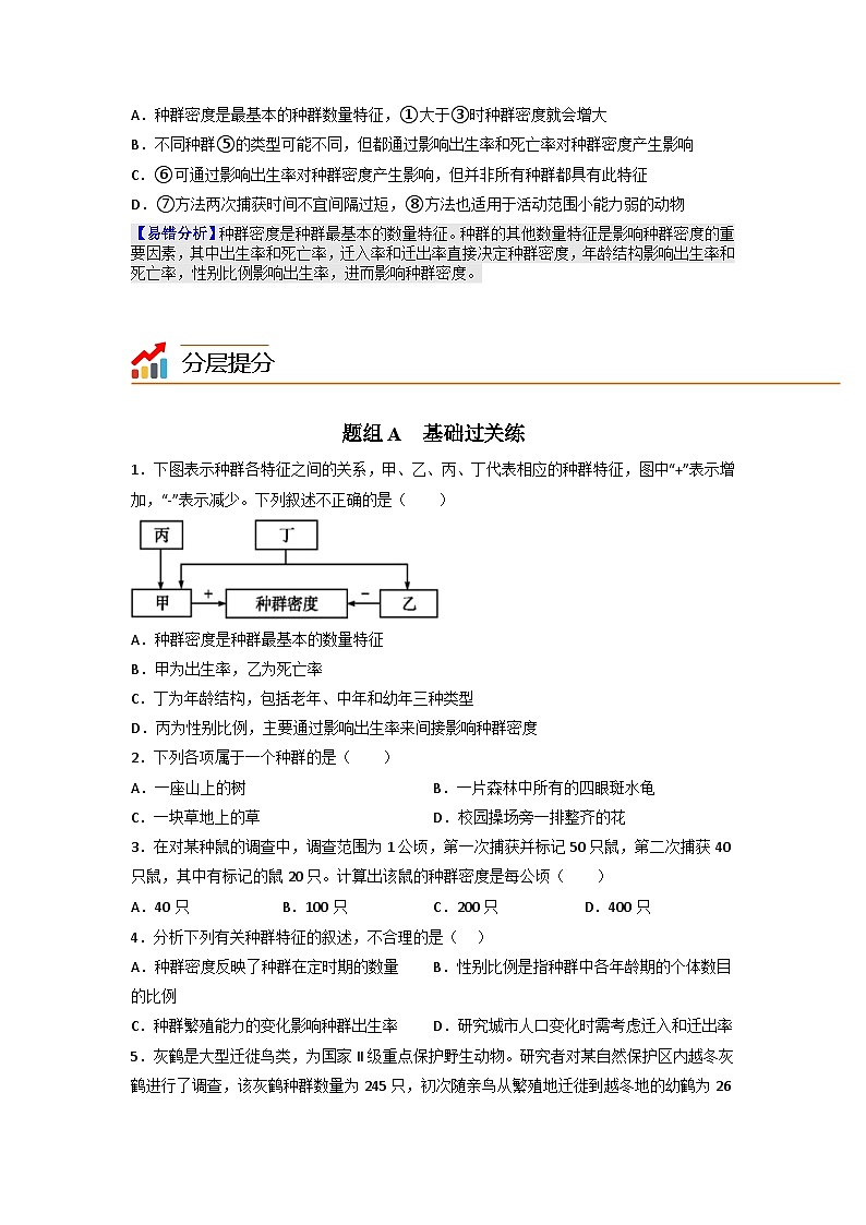人教版(选择性必修二)高中生物同步精品讲义1.1 种群的数量特征（2份打包，原卷版+教师版）03