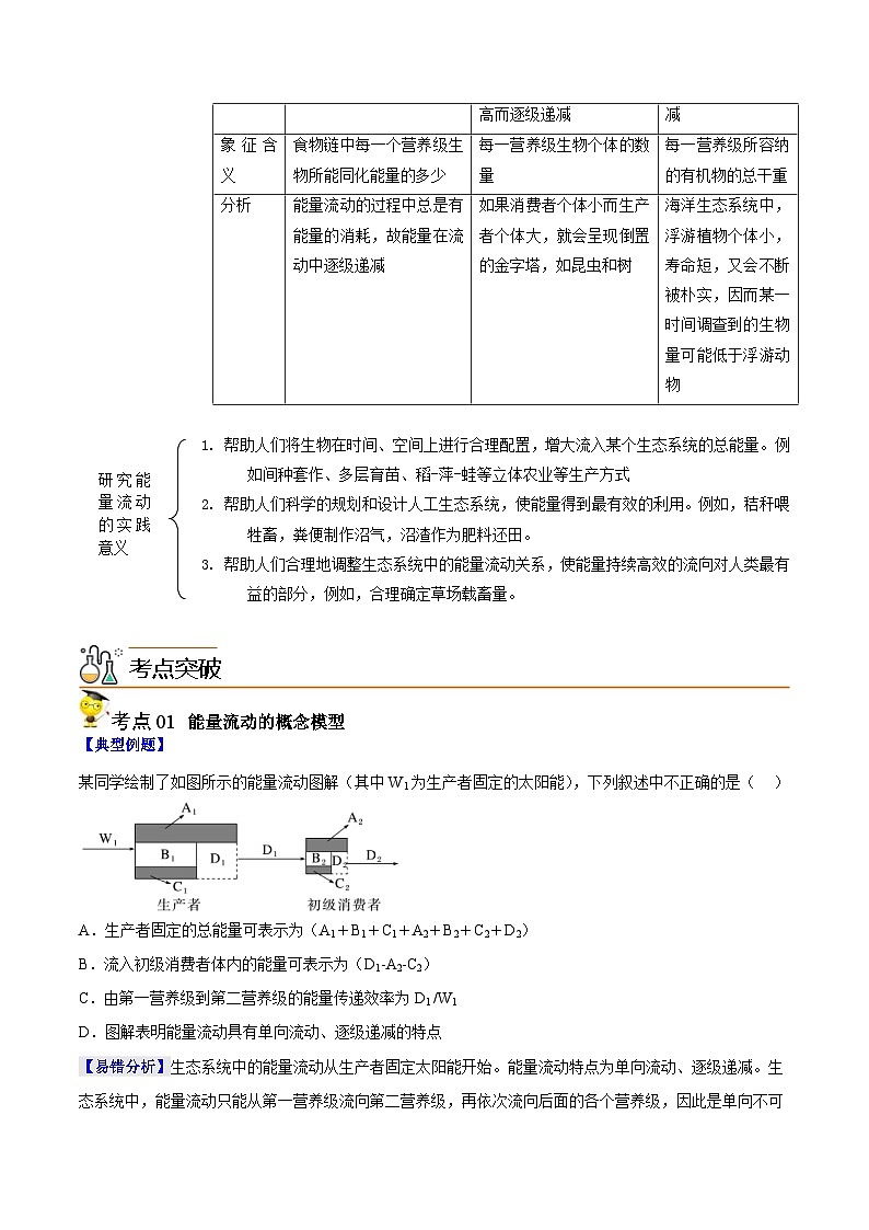 人教版(选择性必修二)高中生物同步精品讲义3.2 生态系统的能量流动（2份打包，原卷版+教师版）02
