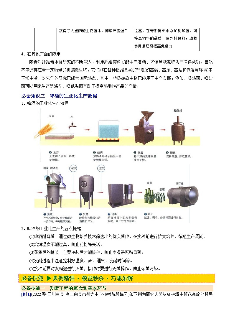 人教版(选择性必修三)高中生物同步精品讲义1.3 发酵工程及其应用（教师版）第3页