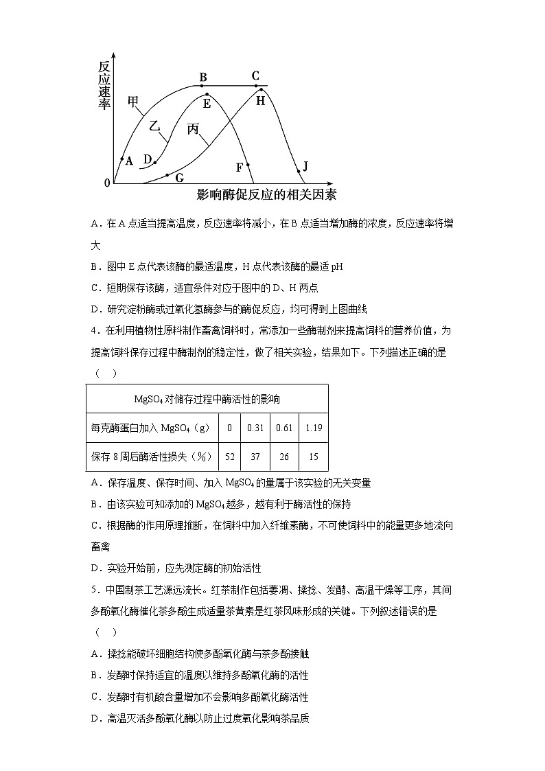 5.1降低化学反应活化能的酶 练习02