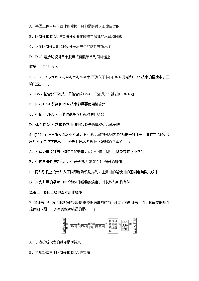 苏教版（2019）高中生物 选择性必修3   第三章　基因工程  重点突破练(三)（word版含解析）02