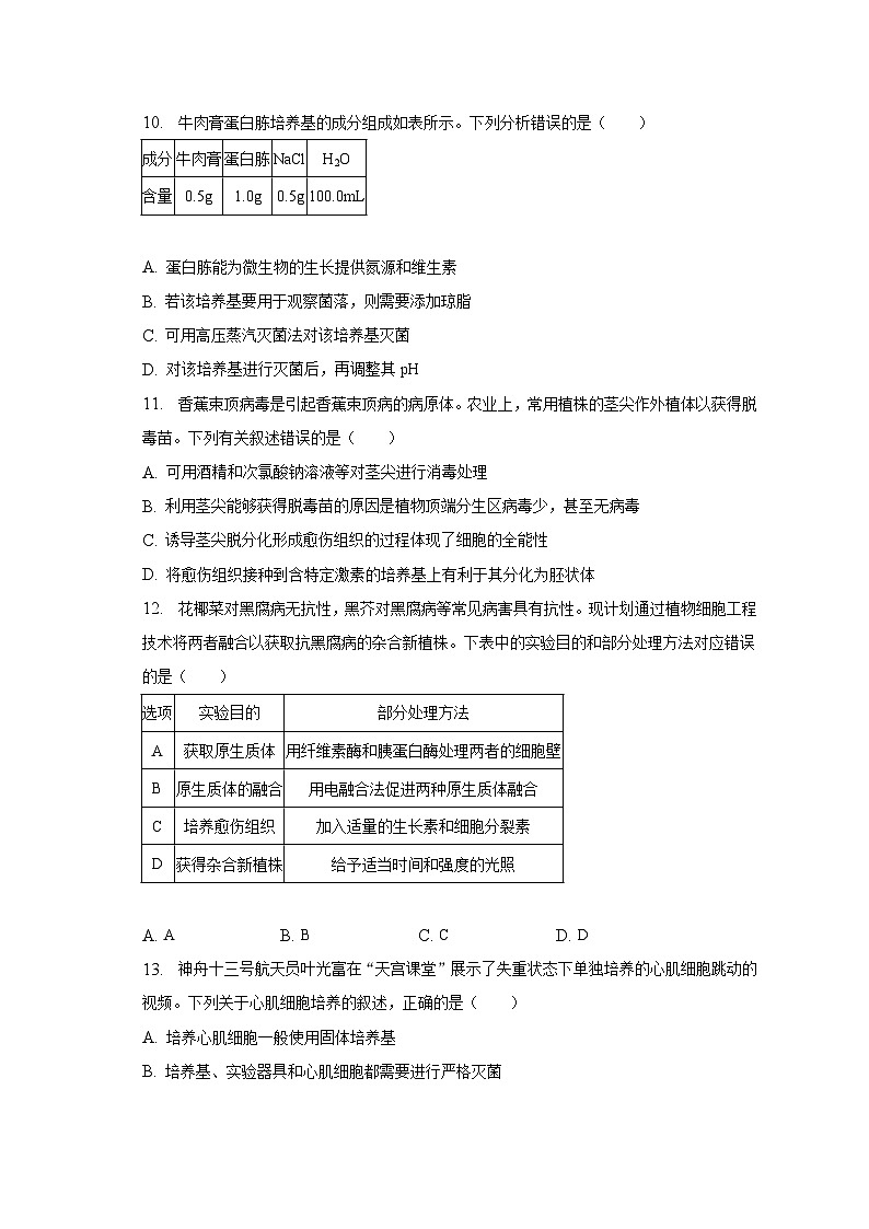2022-2023学年吉林省两地六县重点中学高二（下）期末生物试卷（含解析）03