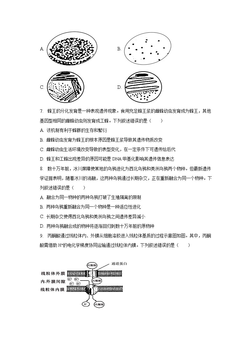2022-2023学年浙江省衢州市高二（下）期末生物试卷（含解析）02