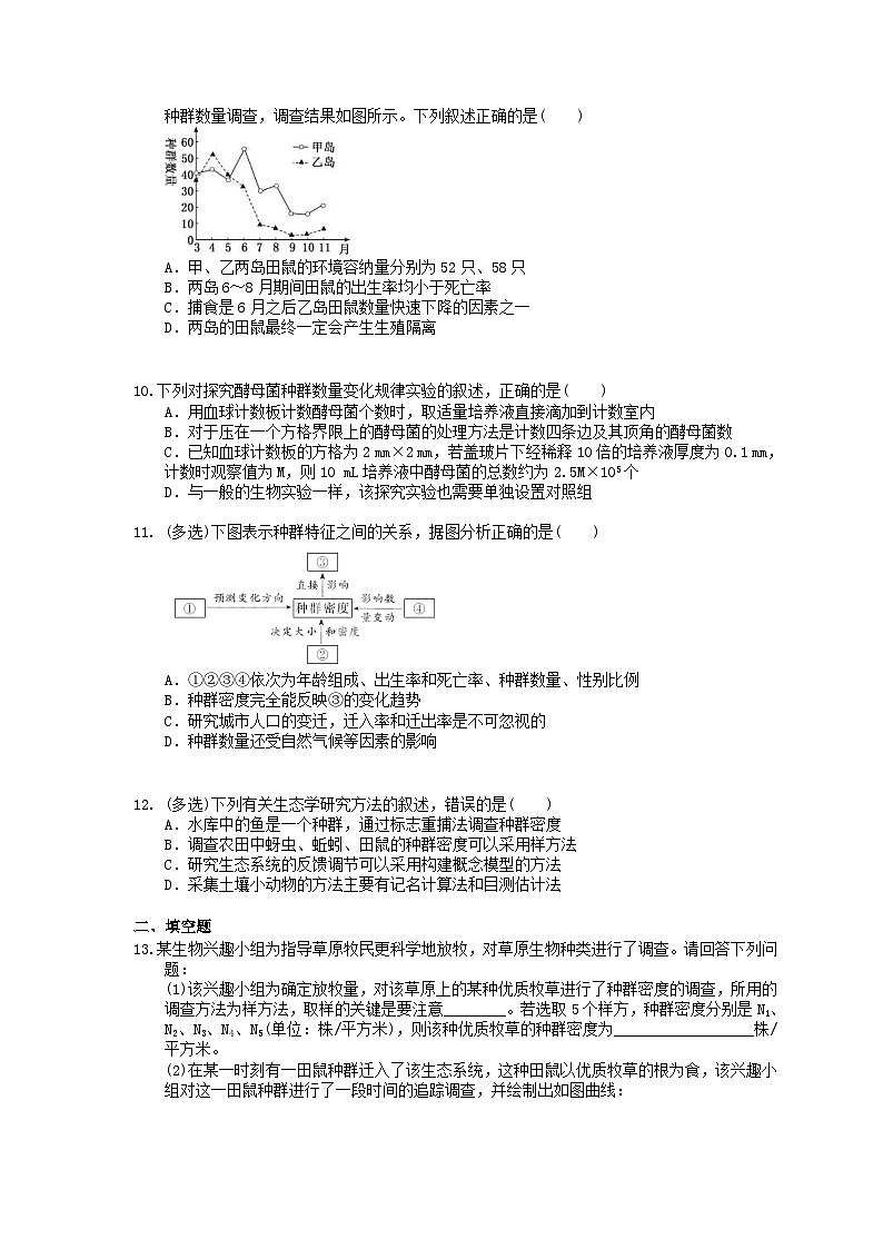 高考生物一轮复习 课后作业本31 种群的特征和数量变化(含解析)第3页