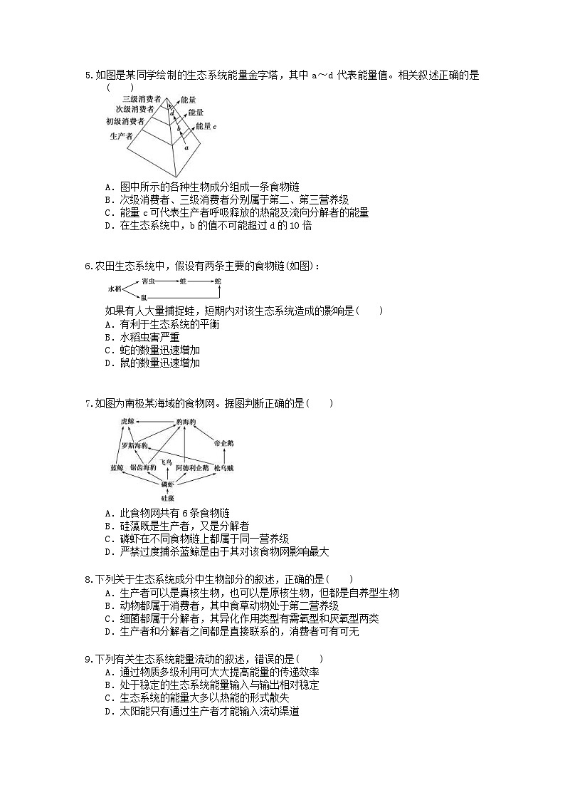 高考生物一轮复习 课后作业本33 生态系统的结构(含解析)第2页