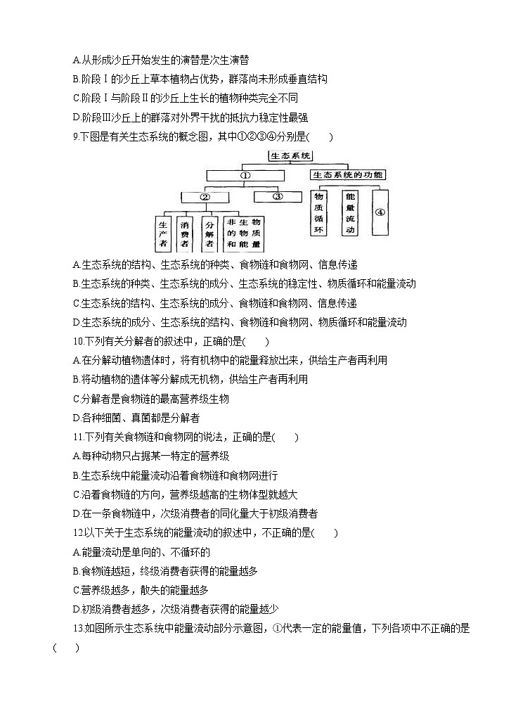 高考生物一轮单元卷：第09单元 生物与环境 A卷（含答案解析）第3页
