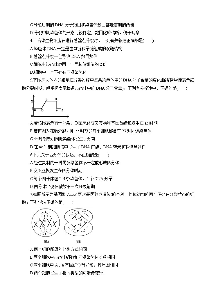 高考生物一轮单元卷：第04单元 细胞的生命历程 A卷（含答案解析）02