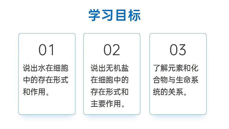 【核心素养】人教版高中生物必修一2.2 细胞中的无机物 课件02