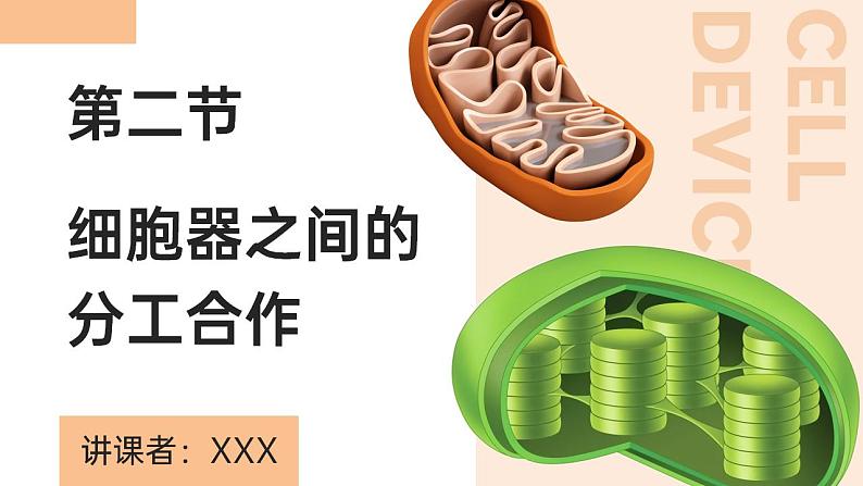 【核心素养】人教版高中生物必修一3.2 细胞器之间的分工合作 课件01