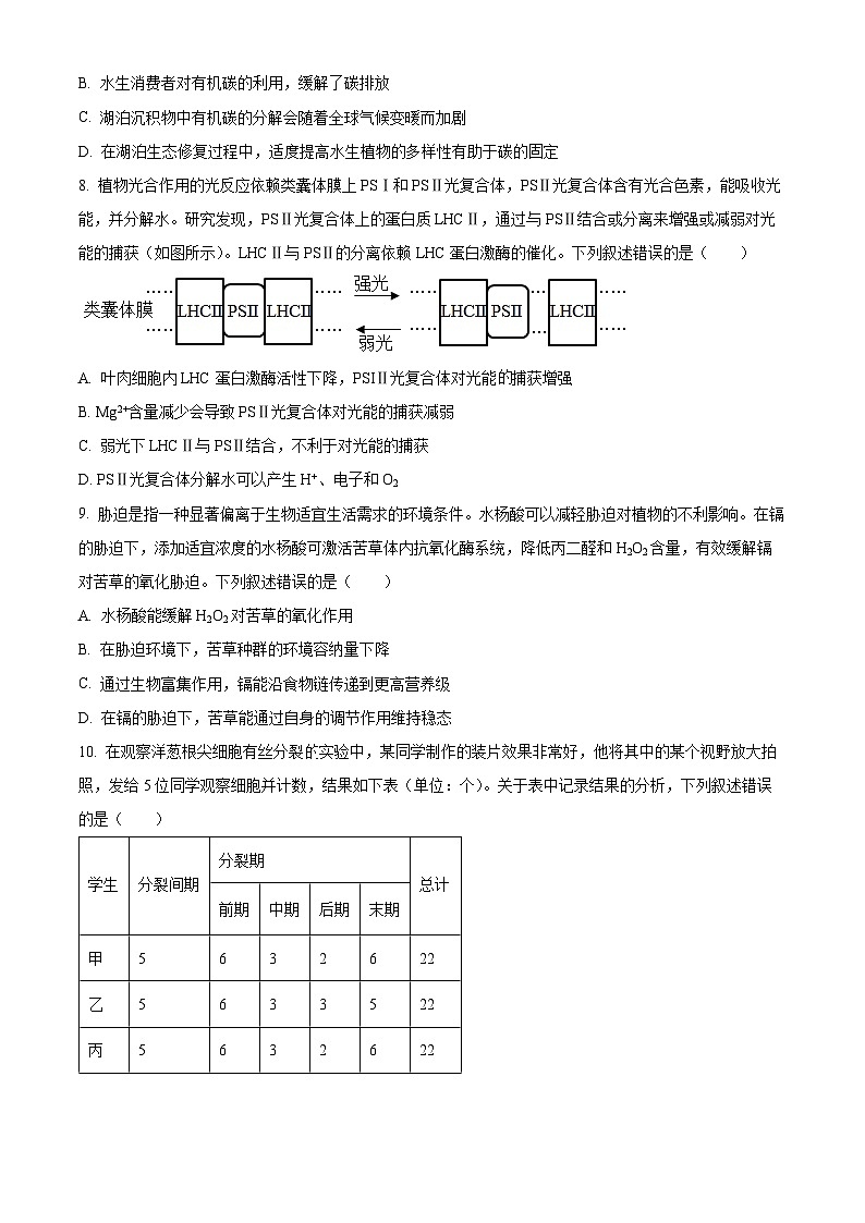 2023年新高考湖北卷生物高考真题解析（参考版）03