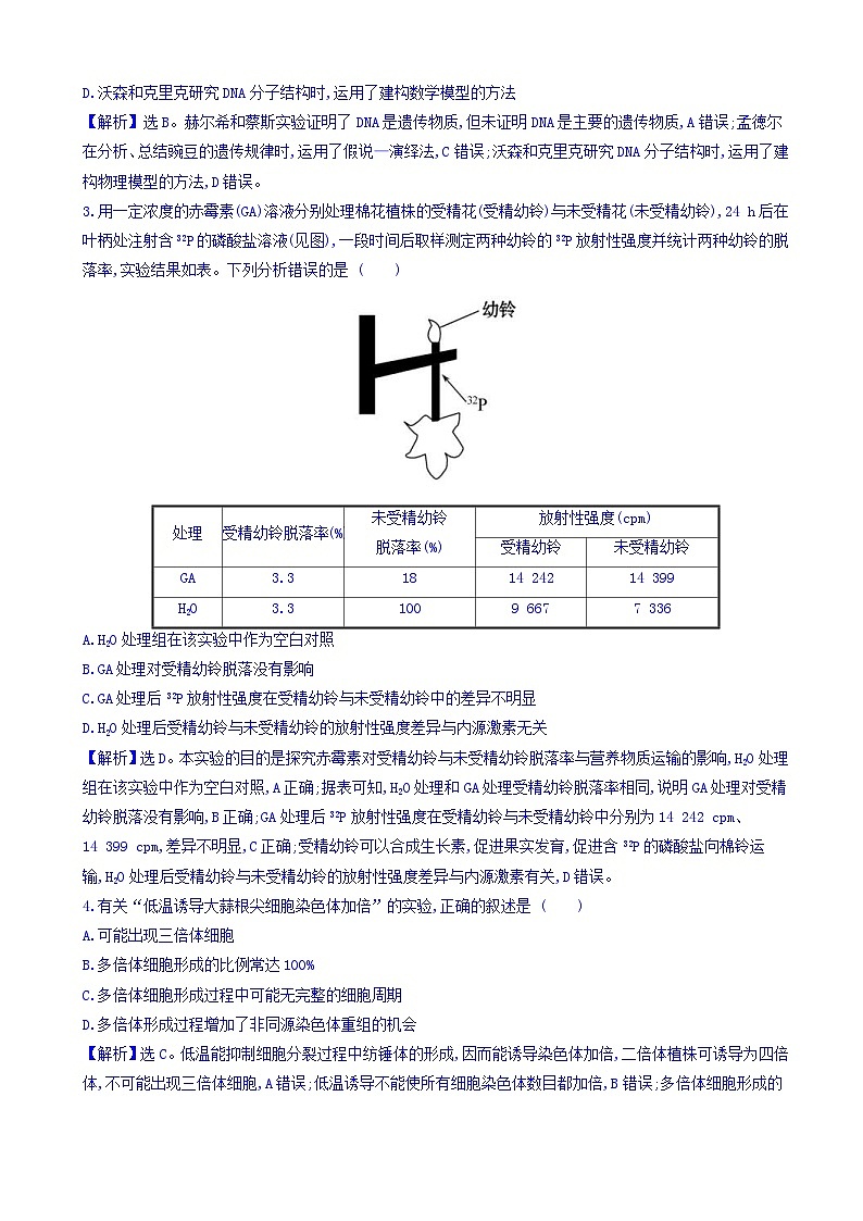 高考生物二轮复习练习：专题12 实验与探究 专题能力提升练b（含答案）第2页