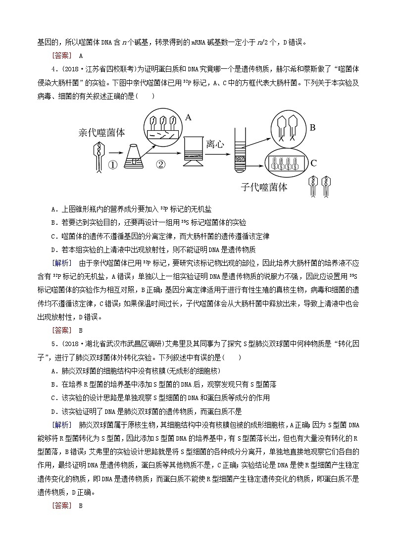 高考生物二轮复习第7讲 遗传的分子基础 专题跟踪训练(含解析)第2页