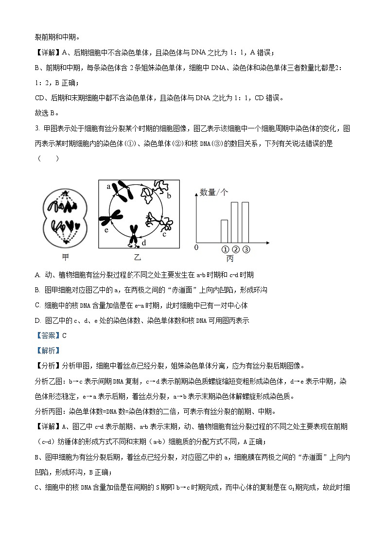 四川省达州市万源中学2022-2023学年高一生物下学期第一次月考试题（Word版附解析）02
