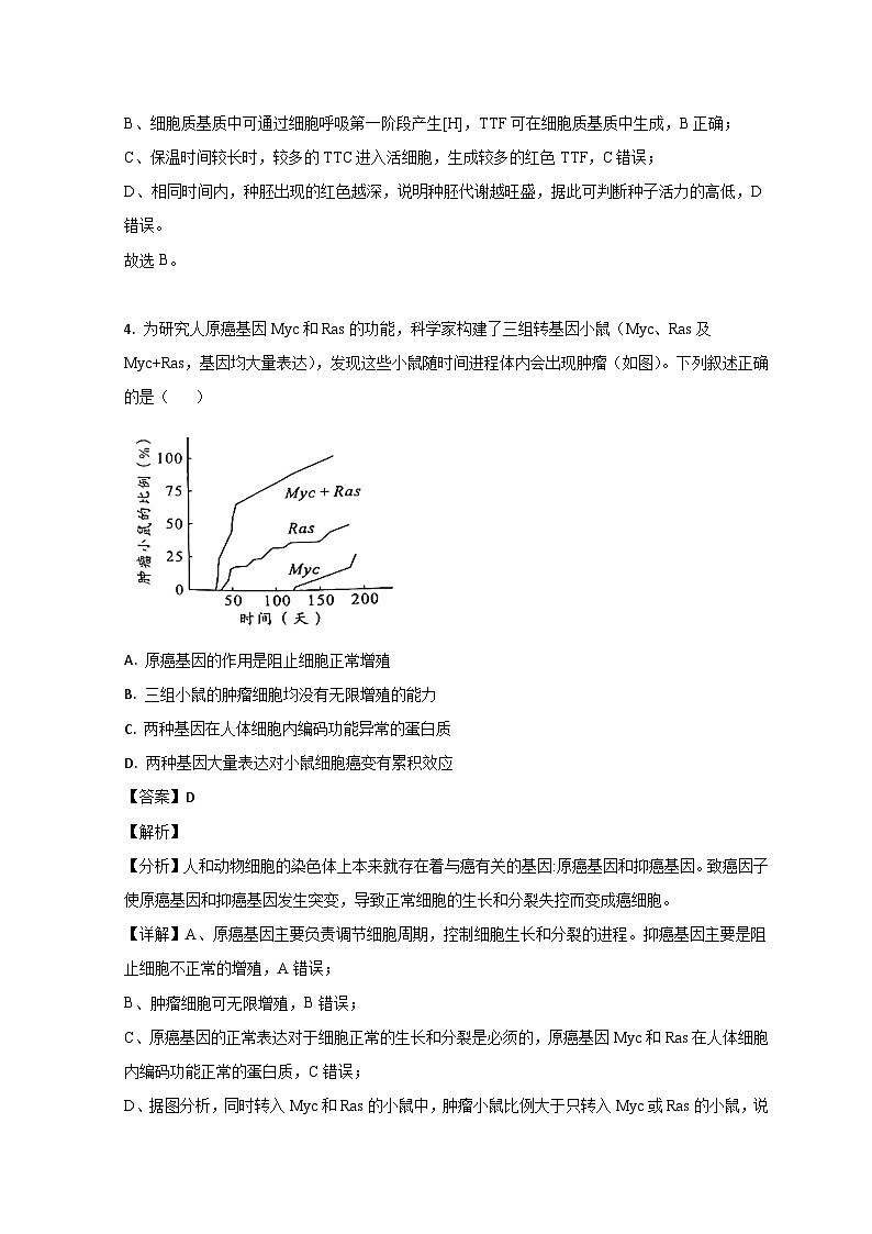 2023济南高三上学期开学检测生物试题含解析03