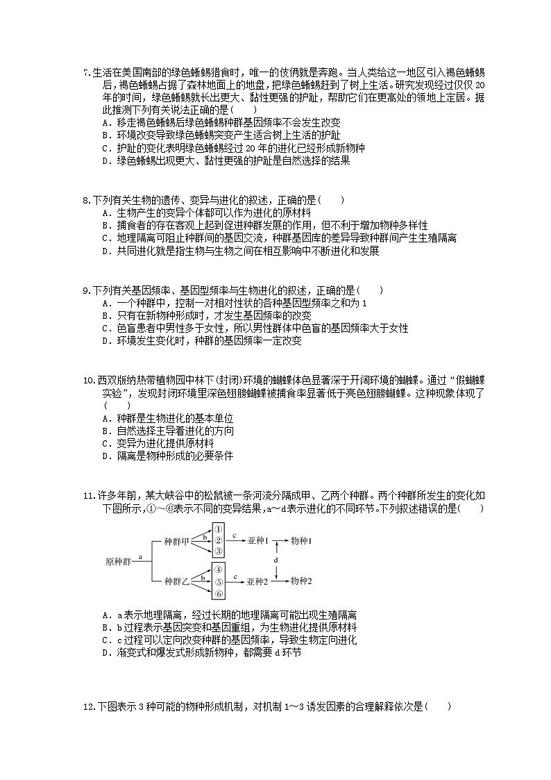 高考生物 二轮专题跟踪练习10 生物的进化(含答案解析)第2页