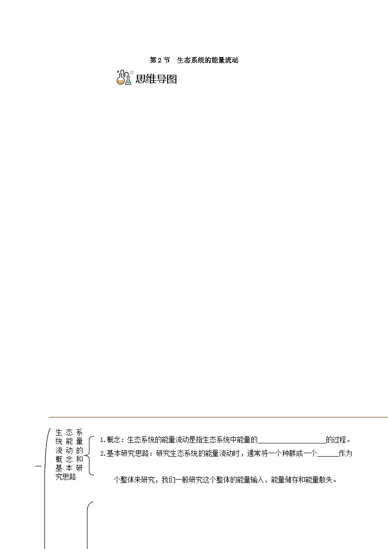 高二生物同步精品讲义（人教版2019选择性必修2）3.2 生态系统的能量流动01