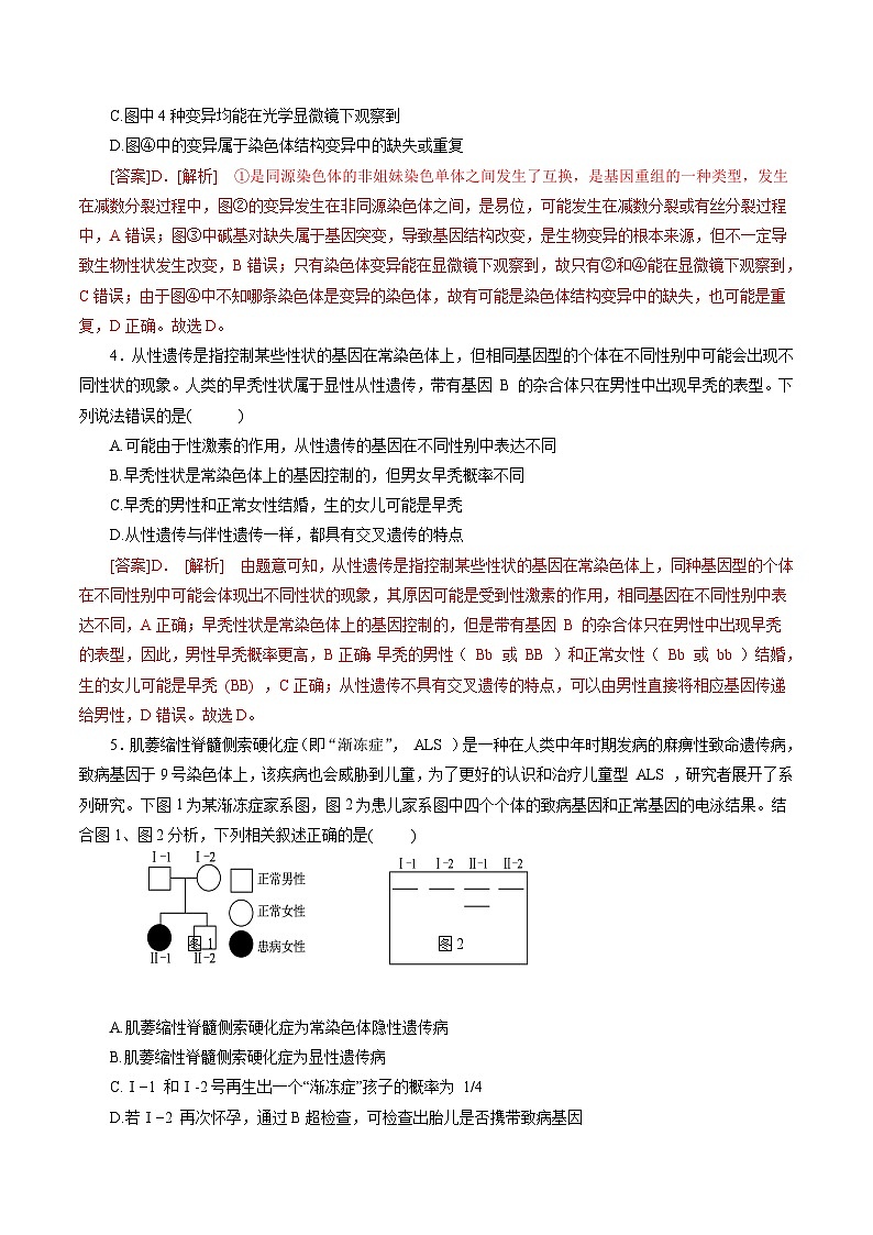 第5章  基因突变及其他变异（B卷·能力提升练）（教师版）第2页