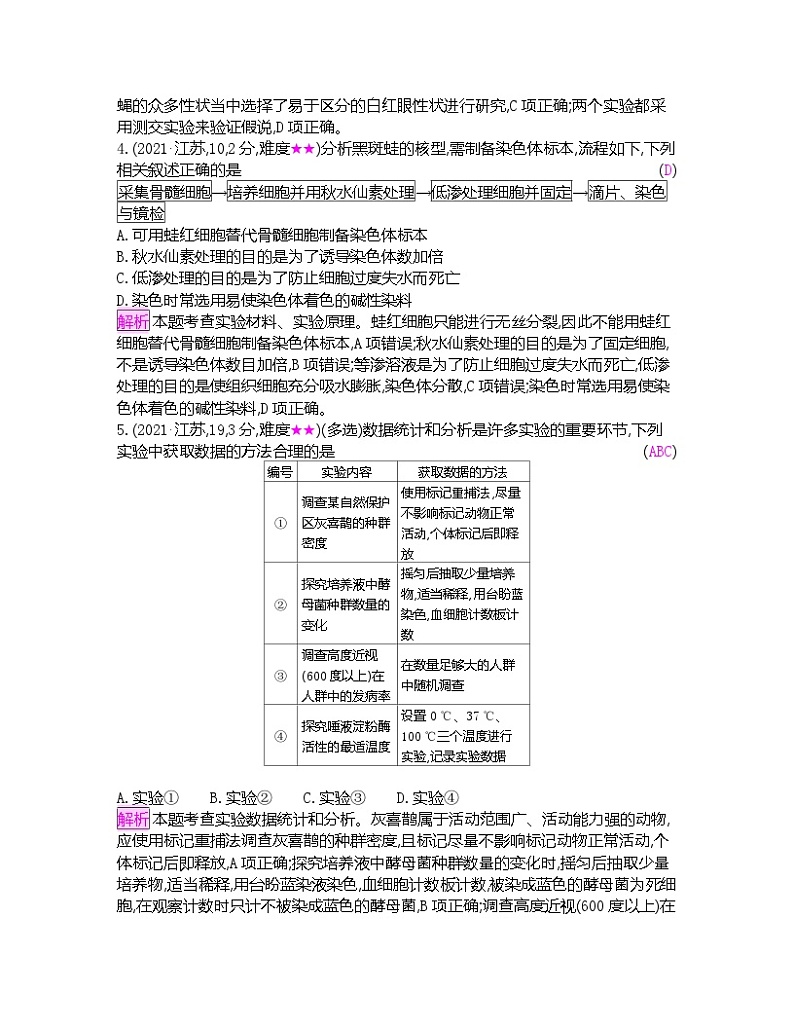 专题21 实验与探究-【十年高考】备战2023年高考生物真题分类解析与应试策略（Word版）第3页