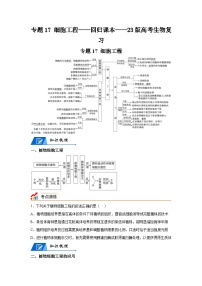 专题17细胞工程——回归课本——23版高考生物复习（学生版）